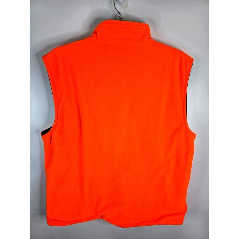 Red Head Camo/Orange Reversible Zip Up Fleece Vest Men's Size Large - Picture 5 of 9